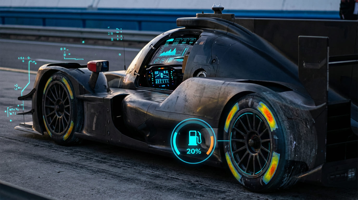 GT7 燃費とタイヤ持ち（レース終盤）イメージ