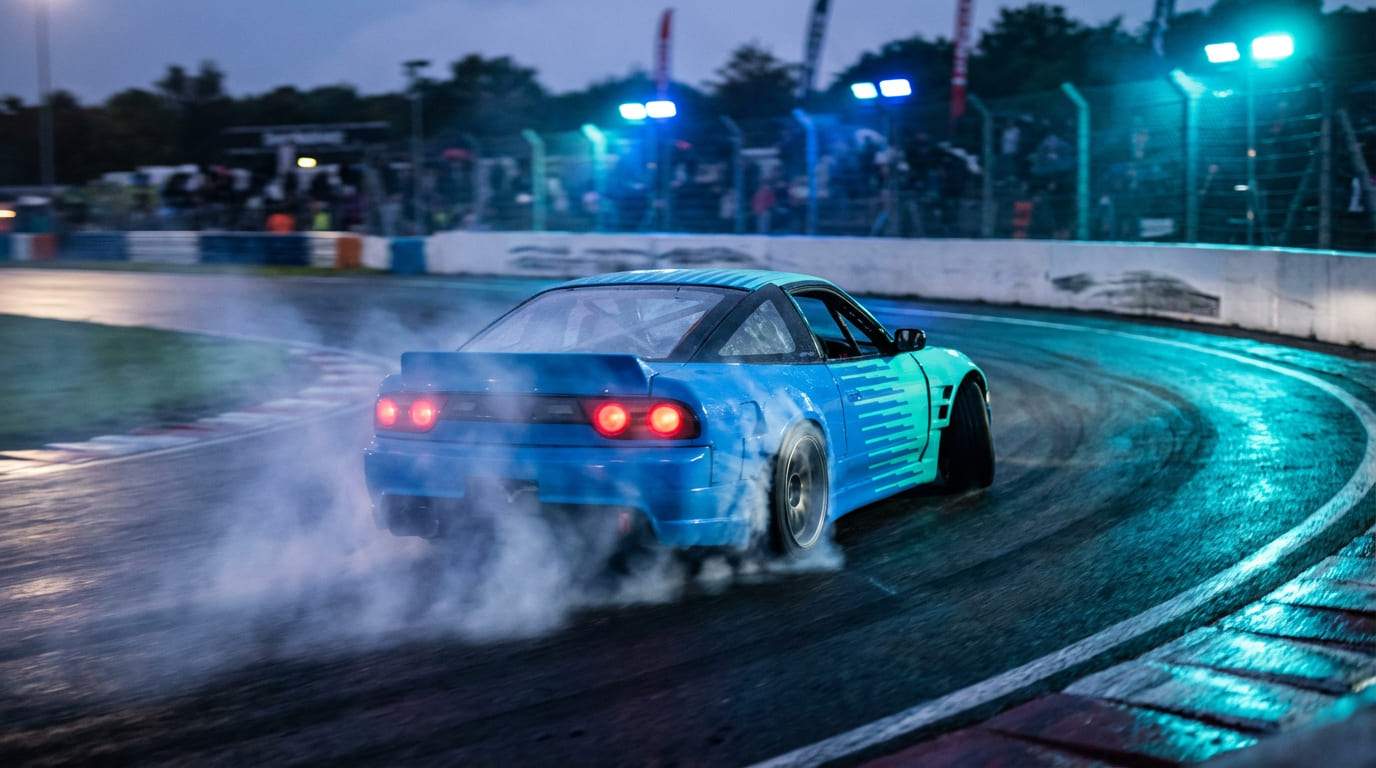 GT7レーシングカーのコーナー脱出時のオーバーステア・ドリフト