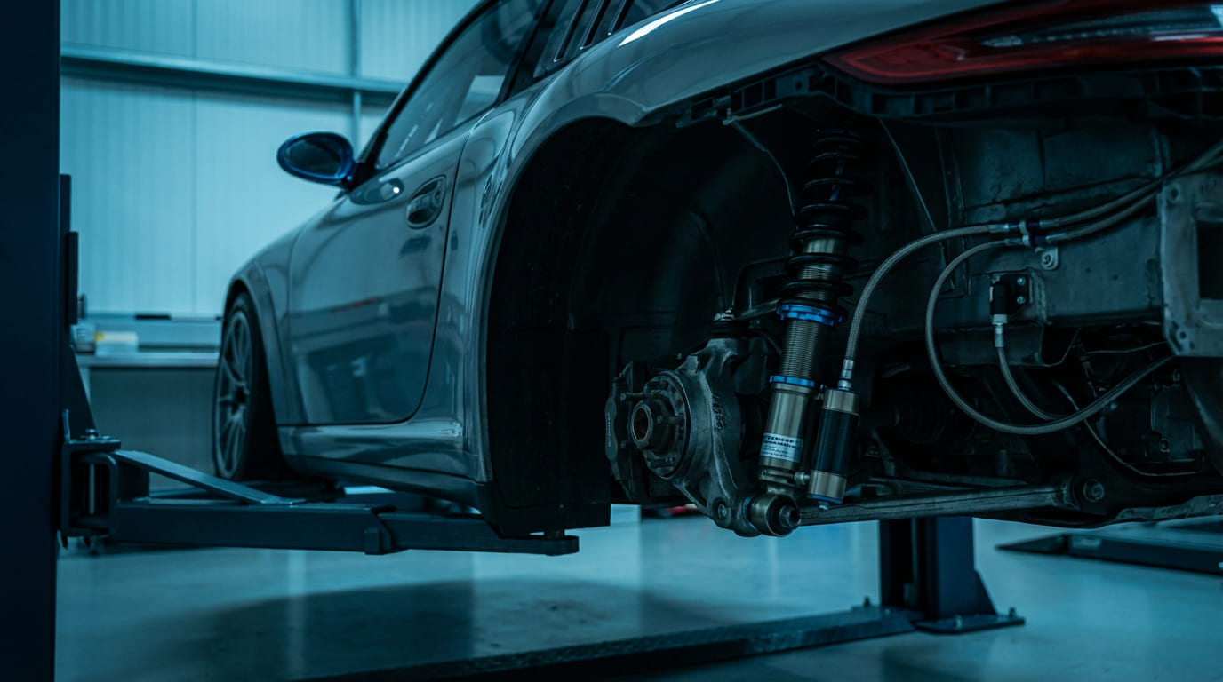 GT7レーシングカーの車高調整とサスペンションシステム