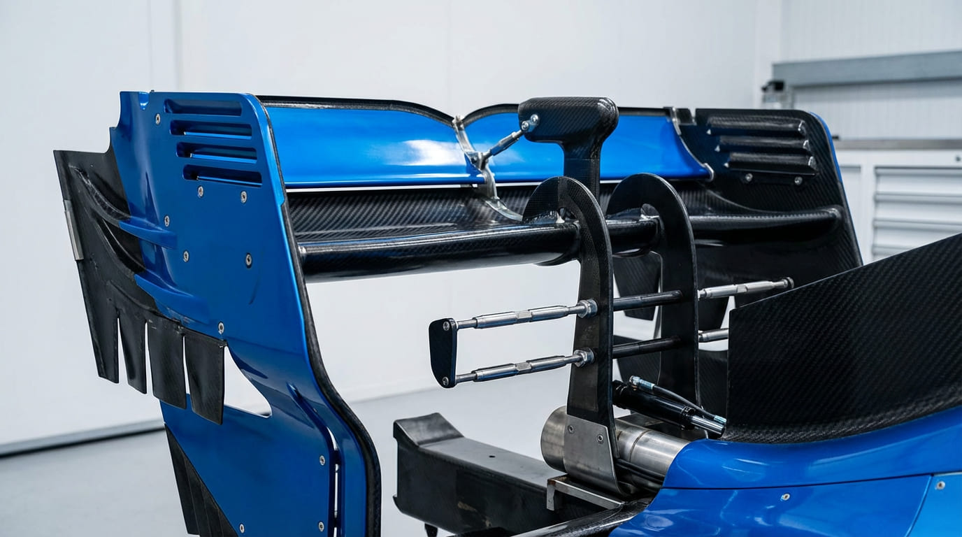 GT7レーシングカーのリアウイングとエアロダイナミクス